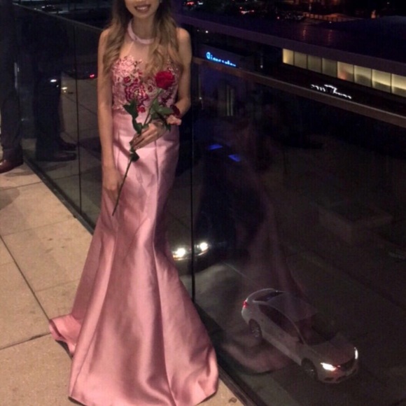 Mauve Pink 2-Piece Prom Dress - Picture 2 of 2